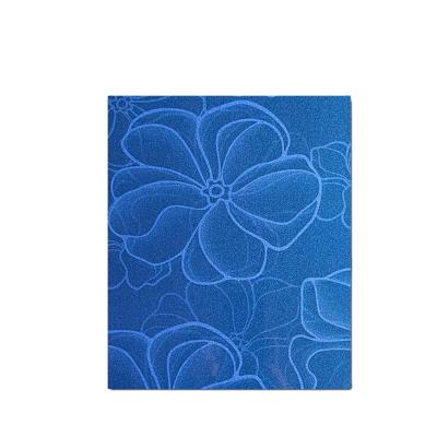 China Blue Home Appliances/Building Flower Model vcm Film Laminated Metal Steel Sheet For Electric Kettle for sale