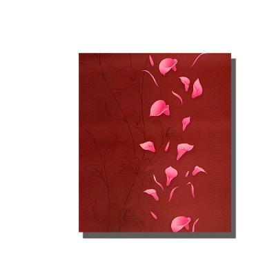 China Zantedeschia Anti-Corrosion Red Pattern vcm Coated Steel Plate For Refrigerator Shell for sale