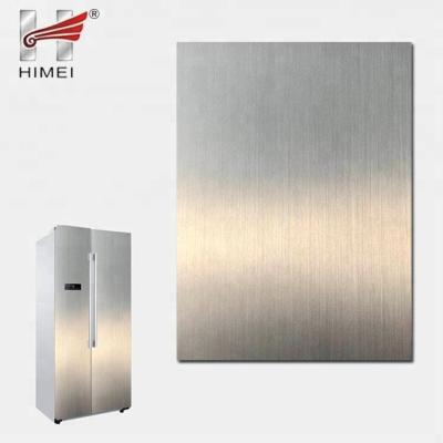 China Home Appliances / Construction Metal Silver Brushed Color Laminated Metal Steel Sheet for sale