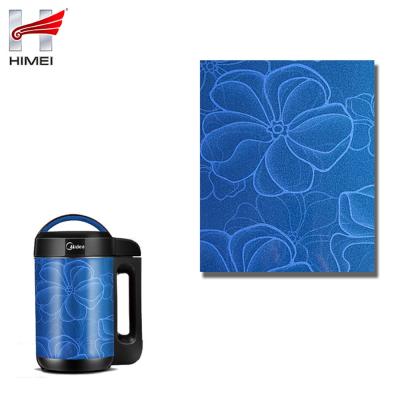 China Blue home appliances/building flower pattern vcm laminated steel sheet electric kettle decoration for sale