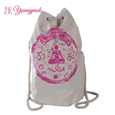 China Eco-Friendly Yoga Cotton Drawstring Bag for sale