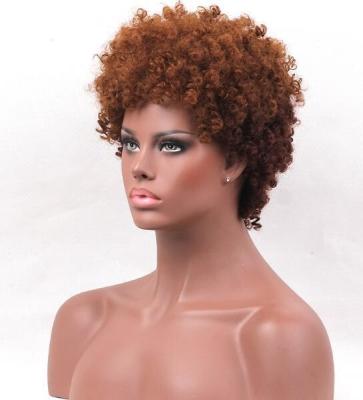 China Hot Sale Factory Price Hot Cheap Deep Curly Wigs Short Hair Pixie Cut Wig Wave Hair Front Wig For Women for sale