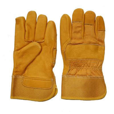 China Protective Safety Anti-Slip Hand Driving Construction Work Leather Gloves for sale