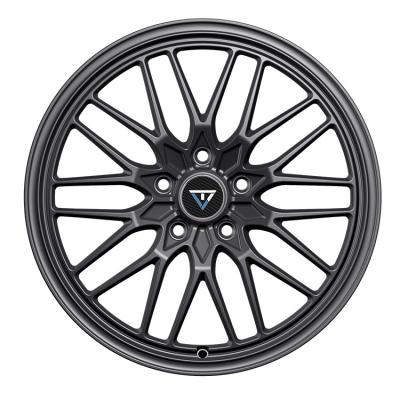 China Factory direct sale aluminum flow-shaped wheels wholesale price black car alloy wheels car wheel rim for sale