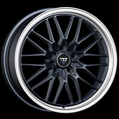 China Matte Black Aluminum Spoke Machine Wheels VLF-P03 ET30mm Alloy Flow And Lip Forming Wheel Car Hubcap for sale