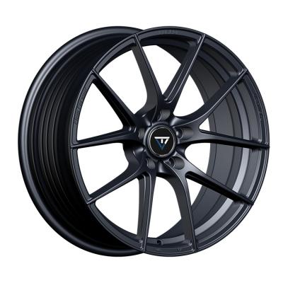 China New latest china aluminum car wheel rim 73.1CB 5X108PCD alloy models matte black wheels for car modification for sale