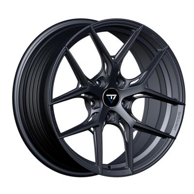 China Innovative New Product Aluminum Flow-Shaped Matte Black Wheels Business Car Alloy Wheels for sale