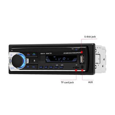 China SHIYANG 1din car 12V/24V mp3 stereo radio player 60W*4/MMC/WMA/BT/USB/TF small card/AUX/FM optional mp3 player JSD-520 for sale