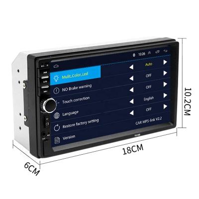 China SHIYANG Manufacturer EQ/USB/TF/MP3 stereo radio 12-24V with image BT reversing car mp5 audio player 7018 for sale