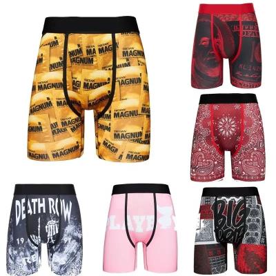 China Wholesale Antibacterial Shorts 2023 New Fashion 3d Printing Boxing Shorts Men's Underwear Swimwear Men's Sports Underwear for sale