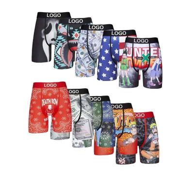 China Antibacterial Mens Gym Shorts 2023 New Trendy Style 3d Printed Boxers Briefs Man Underwear Swimwear Briefs For Mens Long Leg Sports Shorts for sale