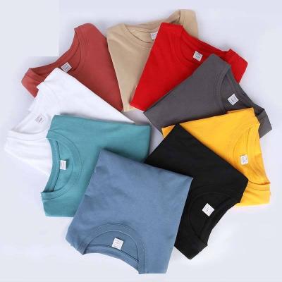 China New Cotton Summer Anti-Wrinkle Big T-shirt Men's High Quality 100% Classic Tops O Neck White Solid Causal Basic T-Shirt for sale