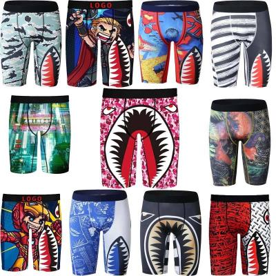 China Antibacterial OEM Printed Designer Blend Underwear Shorts Breathable Briefs And Oversized Mens Underwear Mens Boxers for sale