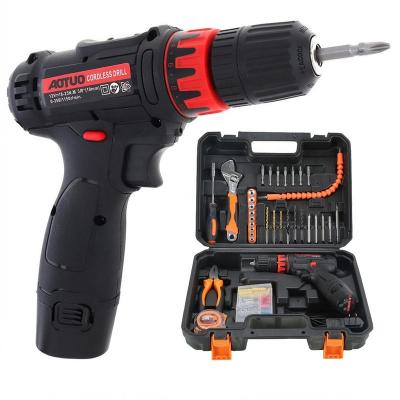 China 12V Lithium Power Cordless Impact Drill Multi Function Electric Hand Drill Rechargeable Electric Screwdriver Set 3 x 1500mAh for sale