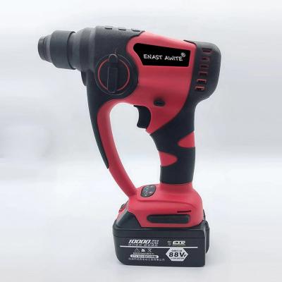 China Decoration 1280W High Power Rechargeable Li-ion Cordless Electric Hammer 3 in 1 Impact Drill Light 26mm Brushless Electric Rotary Hammer for sale