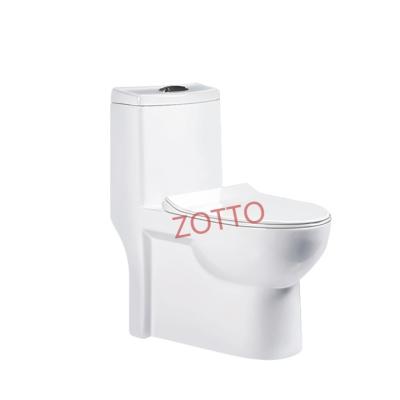 China Double-Flow High Quality Easy To Clean Hotel Bathroom Siphon Attach Ceramic White All-in-One Toilet for sale