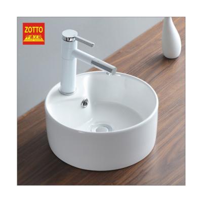 China Modern Art Bathroom Sink Table Top Dining Room Single Hole High Quality Clean Easy Wash Basin Round Top Ceramic Basin for sale