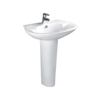 China Easy Clean Popular Hot Selling Ceramic Wash Basin Bathroom Basins Pedestal Sinks Floor Wash Basin for sale