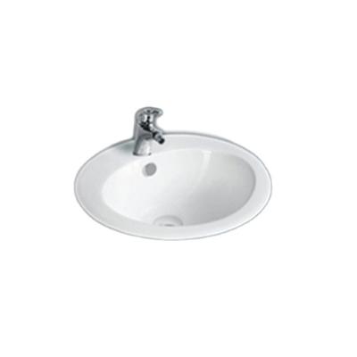 China Ceramic Easy Clean Bathroom Above Counter Oval Wash Hand Basin Bathroom Sink for sale