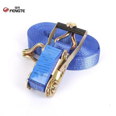 China Factory Price Making Cargo Strap Lashing 2 Inch 3 Ton 10 Meter Blue Color Truck Cargo Lashing Straps Ratchet Link Down Ratchet Straps for sale