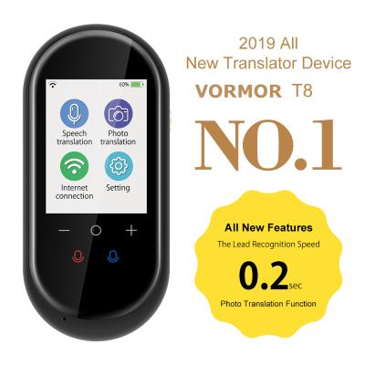 China Vormor 123*57*12.5mm Portable Support Translator Device T8 Online Language Translator zu verkaufen