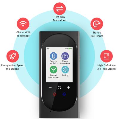 China 2019 hot-selling overseas product manufacturer direct sale T8 voice translator device support 106 pro travel language à venda