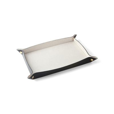 China Stocked Hot Sale Leather Serving Decorative Valet Tray For Men for sale