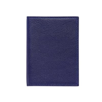 China Personalized Pebble Genuine Cowhide Leather Pebble Leather Travel Wallet Passport Holder for sale