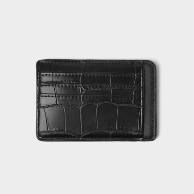 China Luxury embossed leather visa card holder in genuine crocodile leather for sale