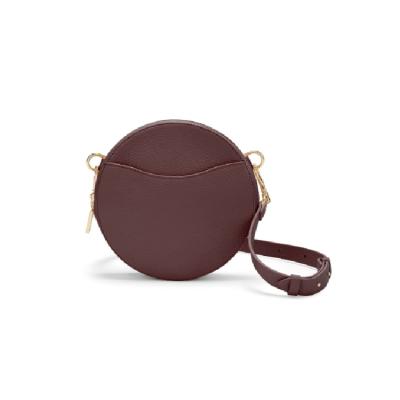 China New Fashion Clutch Bag Genuine Leather Round Circle Shoulder Bag For Woman for sale