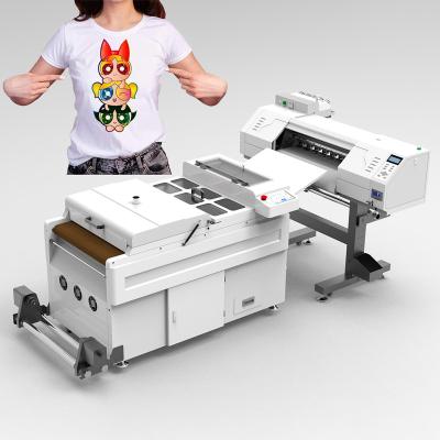 China Clothes Hotsale A1 DTF Printer For Hoodies With Shaking Powder i3200/XP600/i4720 Double Heads Direct PET Film Inkjet Printer For DIY for sale