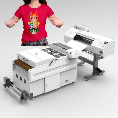 China Clothes 2023 Large Format DTF Printer For T-shirt With Shaking Powder i3200/XP600/i4720 2 Printheads Industrial Use Direct PET Film for sale