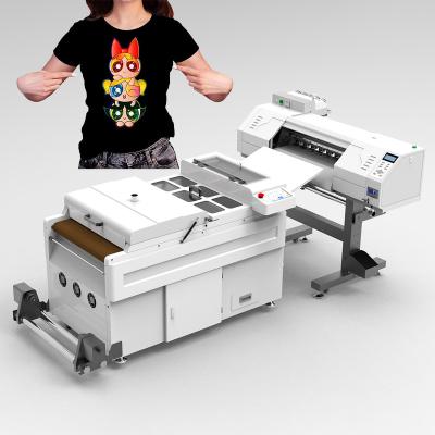 China Popular Garment Large Size DTF Printer For Fabric With Dual Head Dryer i3200/XP600/i4720 Direct Film Printer For Fluorescent Ink for sale