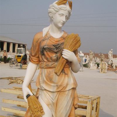 China Modern Life Size Colorful Marble Sculptures Statue For Garden Street for sale