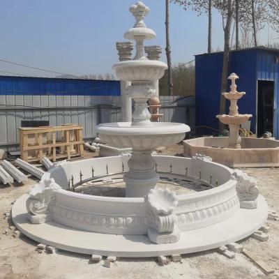 China Modern Hand Carved Marble Fountain For Garden Decoration Sculpture for sale