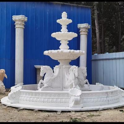 China Modern Hand Carved Marble Fountain For Garden Decoration Sculpture for sale