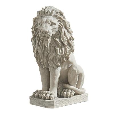 China High Polishing Modern Outdoor White Marble Lion Animal Statues for sale