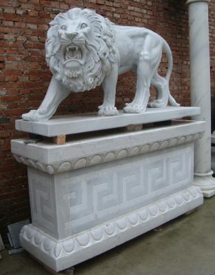 China Lion Resin Statue Zoo Modern Marble Animal Carving Making for sale