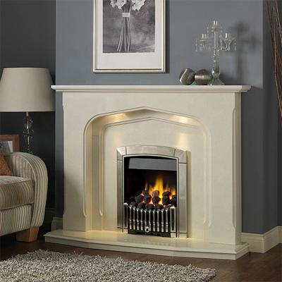 China Modern Stone Fireplace Cast Iron Nature Stone Granite And Marble Mantels for sale