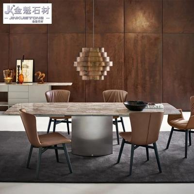 China Modern Furniture Mable Top Dining Table Table Top Style Dining Set for sale