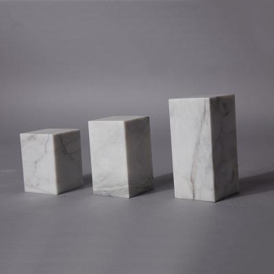 China Wholesale Custom Marble Crafts Stone Decorative Marble Bookends for sale