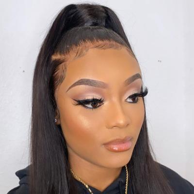 China Silky Straight 360 Lace Frontal Wig Pre Plucked With Baby Hair Malaysian Virgin Straight Full Lace Human 360 Front Wigs For Black Women 30 Inches for sale