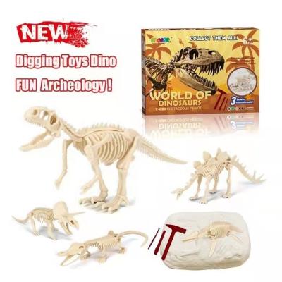 China Developing Children's Attention and Patience DIY Assembly Toys Dinosaur Fossil Skeleton Excavation Toys for Children Scientific Archaeological Mining Toy Dino Blind Box for sale