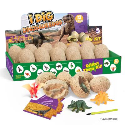 China Archaeological Excavation Kit Kid's Developing Children's Attention And Patience Educational Excavation Toys Dig It Up12 Mixed Dinosaur Egg Paleontology Dino Archaeological Fossil for sale