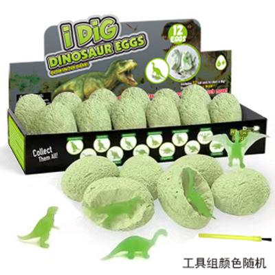 China Developing Children's Attention and Patience STEM Toy Dinosaur Eggs Glow in the Dark Digging Kit Excavation Dinosaur Fossil Scientific Archaeological Educational Toy for sale