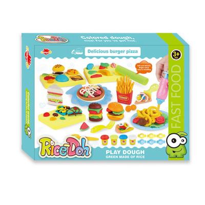 China ebayro 988-2 Safety Rice Clay Educational Game Noodles Modeling Machine Clay Toy Play Dough Pizza colorful burgers for sale