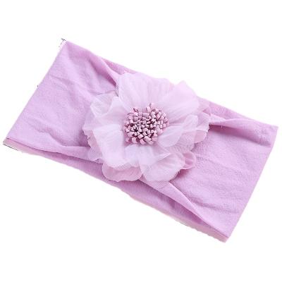 China Baby Plain Casual Newborn Hair Bands Accessories Toddler Kids Head Wraps With Flower Design for sale