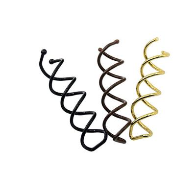 China European and American Style Non-scratch Round Tips Bobby Hair Pins Easy Hair Spiral Roll Maker Rotating Pins Twist Screw Hair Pins for sale