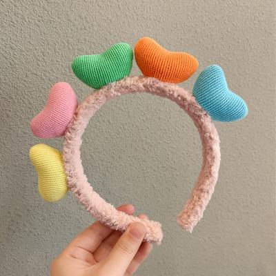 China 2022 Sporty Novelty Elastic Design Heart Love Letters Women Make Up Headband for sale