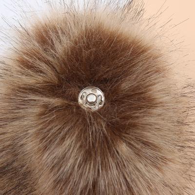 China High Quality Casual DIY Fluffy Long Tail Fox Fur Plush Pompom For Winter Hat for sale